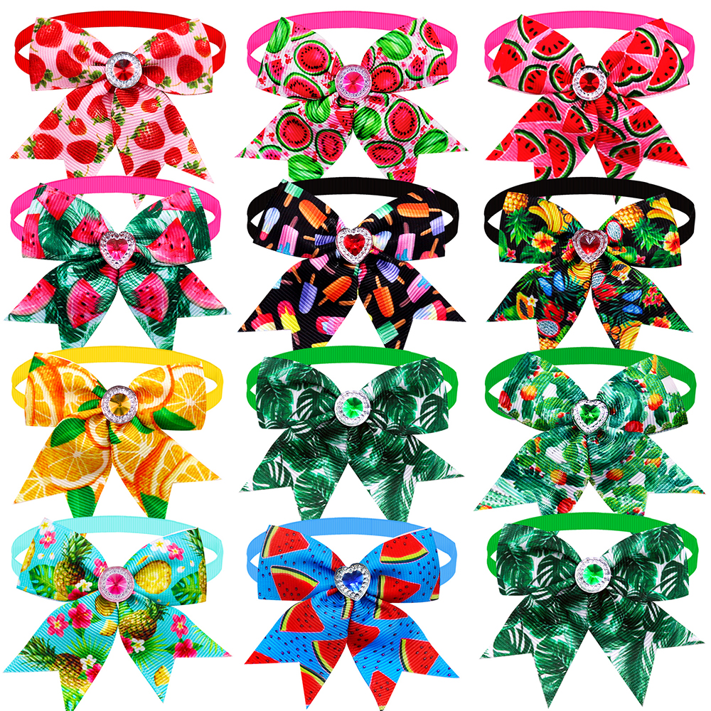 50/100 pièces petits chiens accessoires été chien noeud papillon chien arcs petit chien cheveux accessoires chien cravates chiens toilettage pour petits chiens