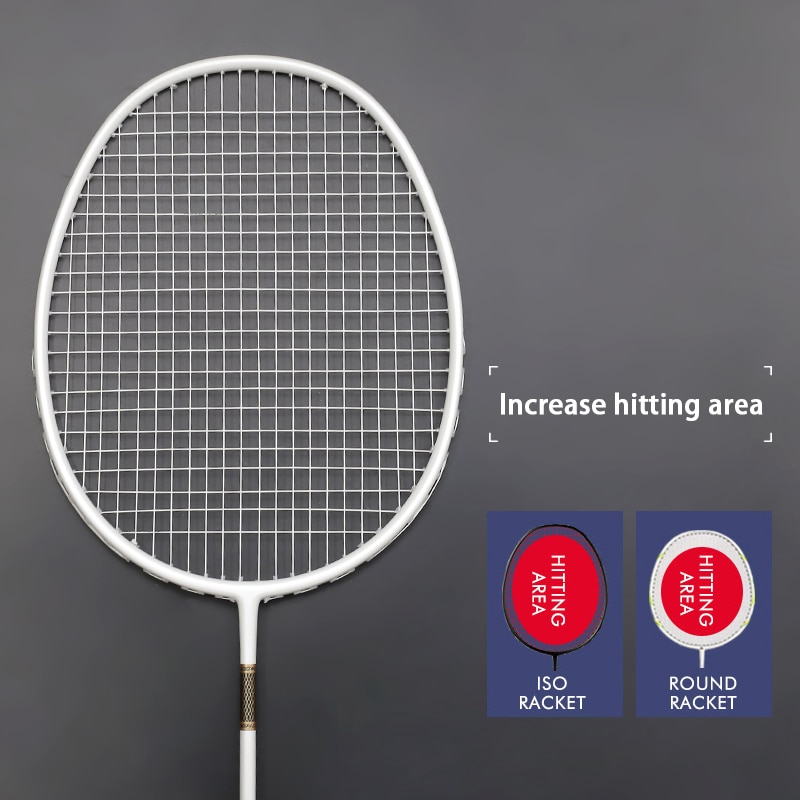 100% Full Carbon Fiber Ultralight 8U 60g Badminton Rackets With Bags Strings 22-30LBS G5 Racquet Sports For Adult