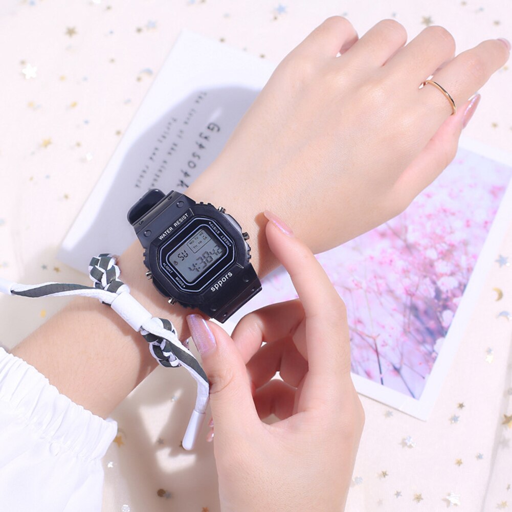 Reloj cuadrado informal para hombre y mujer, relojes deportivos digitales coloridos, para enamorados, Reloj de pulsera para niño y mujer