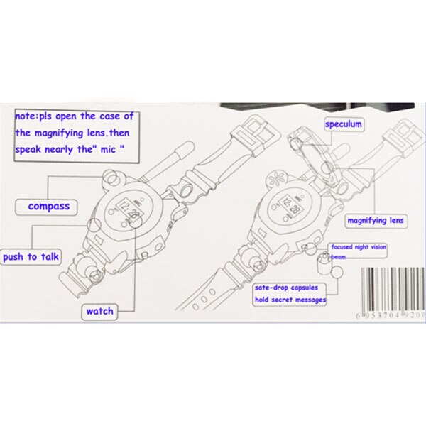 1 paio di giocattoli walkie-talkie orologi walkie-talkie 7 in 1 bambini guardano Radio interfono esterno giocattolo per Chirlden -17 7