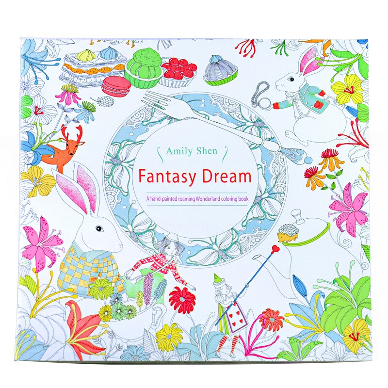 4 pcs/Lot Fantasy Dream Secret Garden Coloring Book For Adults Children Anti-Stress Drawing Art Books School Office Stationery