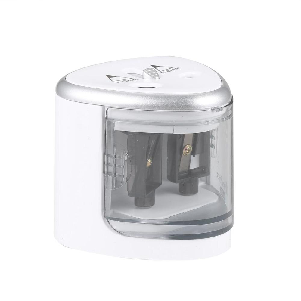 Double Holes Electric Pencil Sharpener Students stationery Home School Office Desktop Pencil Sharpener Supplies for kids