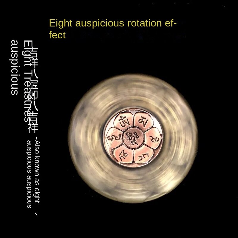 2022 Popular Mini Metal Titanium Alloy Fingertip Gyro Buddhism Modeling Two-Color Decompression Toy Trendy Artifact