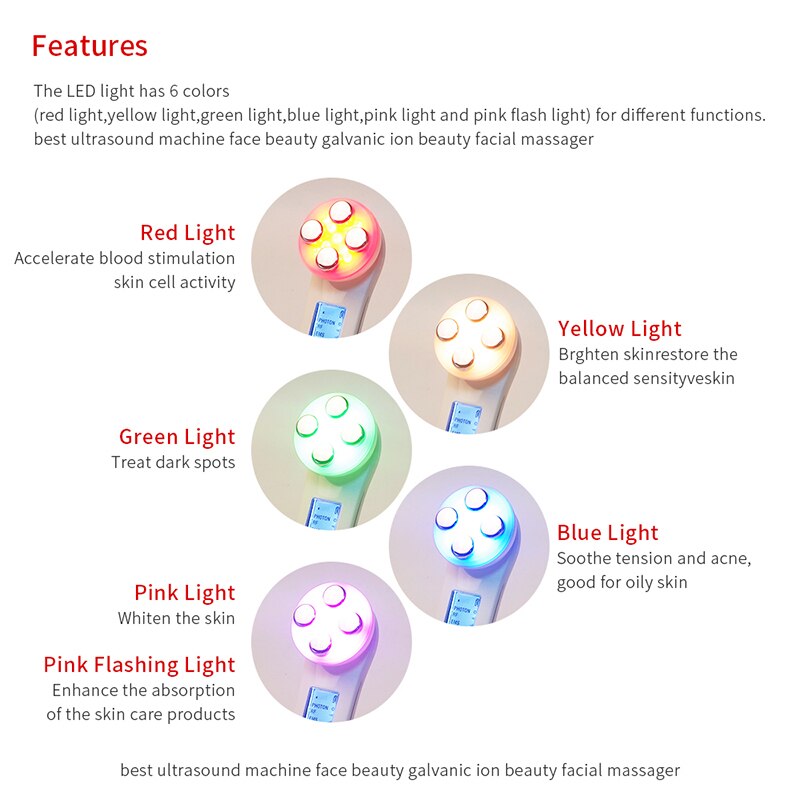 Mesoterapia facial eletroporação rf radiofrequência led fóton face lift rugas remoção cuidados com a pele massageador facial