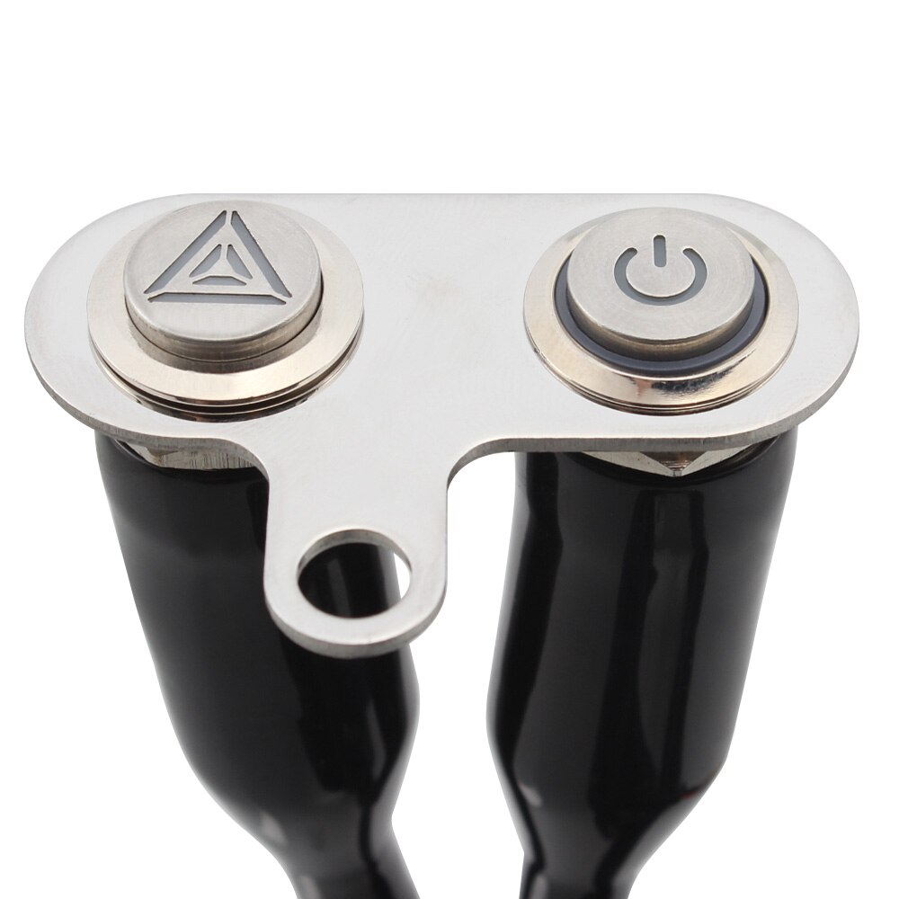 Motorfiets Led Aan Uit Schakelaar Waarschuwing Flasher Signaal Extra Verstelbare Handmatige Knop Stuur Controle Dc 12V Voor Universele: Twin ON-OFF Switch