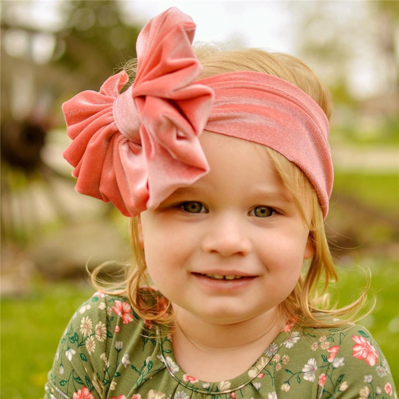 oro de bebé de terciopelo cinta elástica turbante diadema arcos niños bebé niña diademas para el pelo accesorios para el pelo para niños