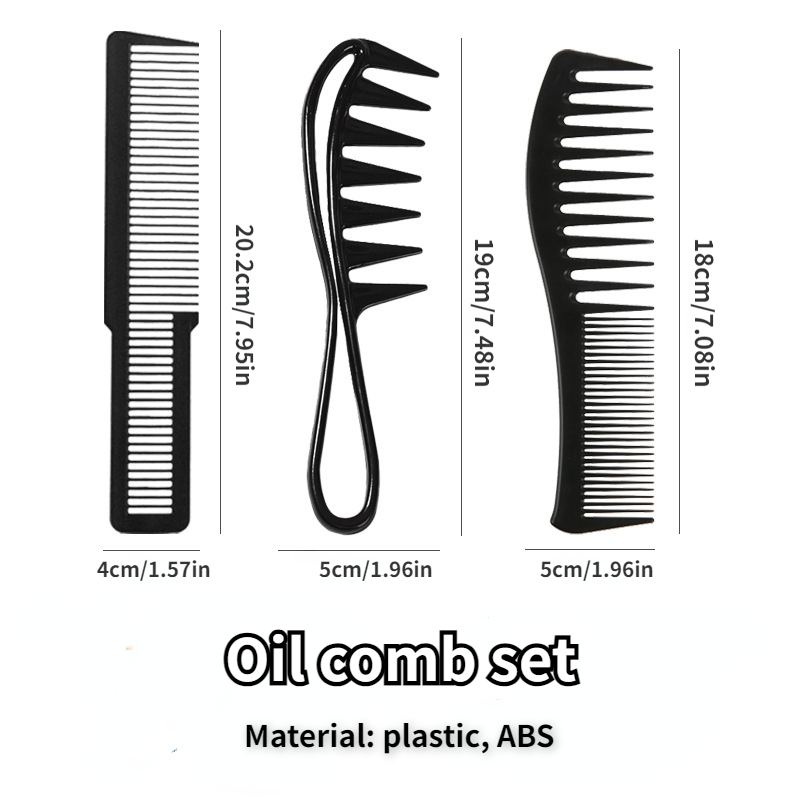 2/3/4 Stuks Grove Krul Kam Detangling Kam Textuur Kam Voor Krullend Nat Golvend Dik haar Pruiken Salon Kapper Kapsel Tool