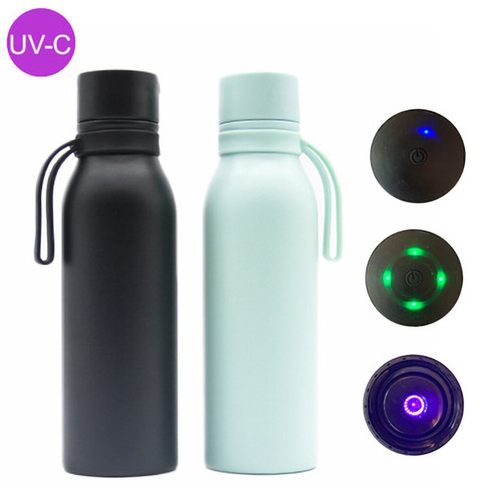 600ml Smart UV Sterilizer Vaccum Thermos Water Bottle Self Cleaning Water Purifier 304 Stainless Steel Flask