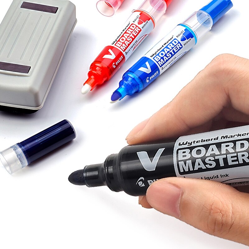 6 pieces of PILOT whiteboard pen round head large capacity ink WBMAVBM replaceable refill 6 color optional