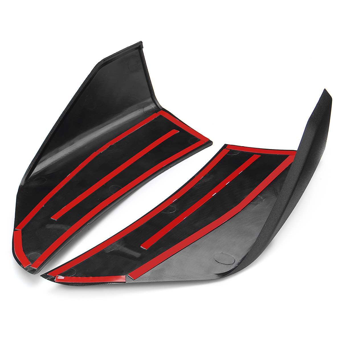 2Pcs Car Front Bumper Lip Spoiler Diffuser Front Shovel Decorative Scratch Resistant Wing For Ford For Mustang