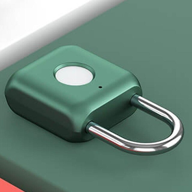 Xiaomi inteligente candado de huellas dactilares Kitty USB impermeable cerradura de huella digital electrónica hogar antirrobo caja de equipaje candado de seguridad: Green