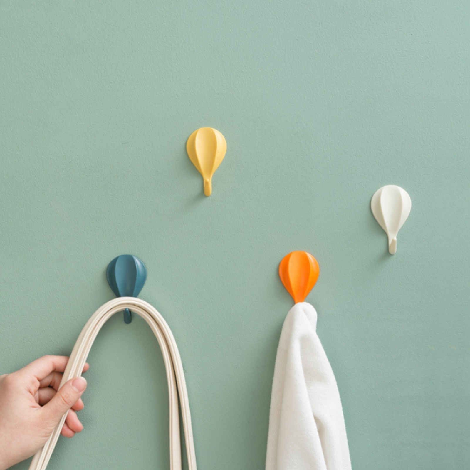 8Pcs Muur Zelfklevende Naadloze Haak Voor Badkamer Muur Zonder Perforatie Naadloze Haak Voor Thuis Opknoping Sleutel Decoratie haak: Default Title