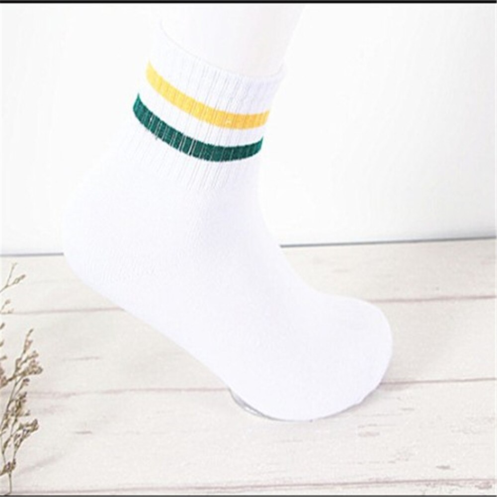 2022 1pair 100% Cotton Socks Casual Sports Women Socks Men Socks Couples Socks Sport Sock: yellow green