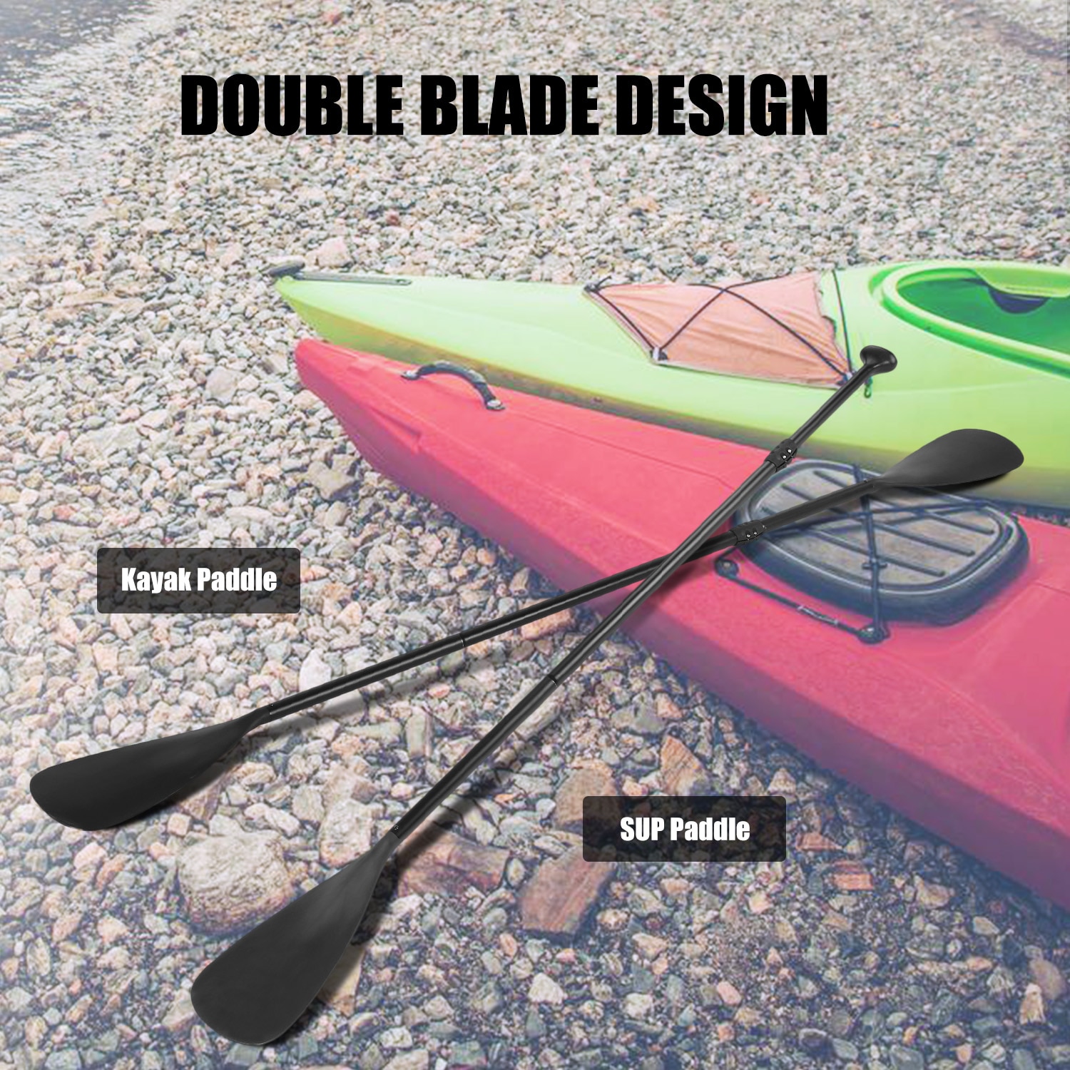 Lixada 4pcs alluminio pagaia doppia Dual Purpose kayak gonfiabile barca bordo sup stand up paddle surf tavola da surf remo T maniglia