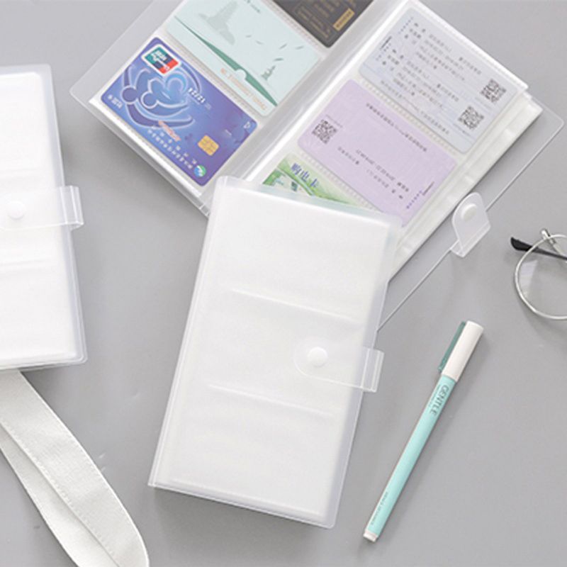 240 Slots Transparent PP Cover Business Card Book Large Capacity ID Holders Ticket Collection Clip K3KB