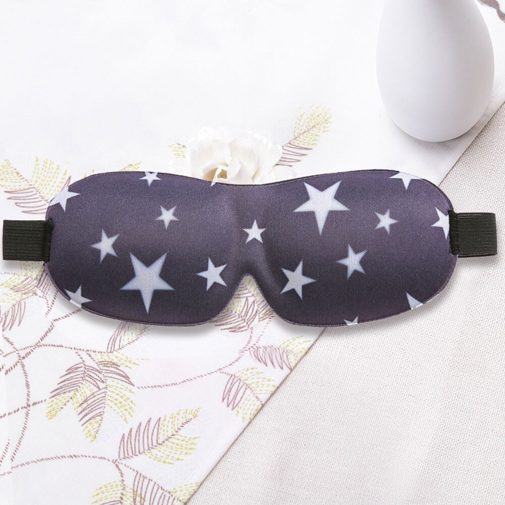 3d sovemaske naturlig sovende øyemaske øyenskygge dekke skygge øyelapp myk bærbar binde til øynene reise slappe øyelapp: Lille stjerne 02