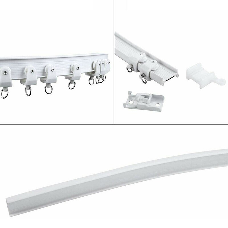 2/2.5/3/4/5/6M Flexibele Cuttable Mini Buigbare Mute Gordijn Track Rails Voor Verstelbare rechte Erker Gordijn Tracks Tool