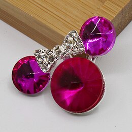 5pc 20 x 30mm flerfarvede glas rhinsten knapper til tøj sofa håndværk knop diamant sytilbehør: Blommerød