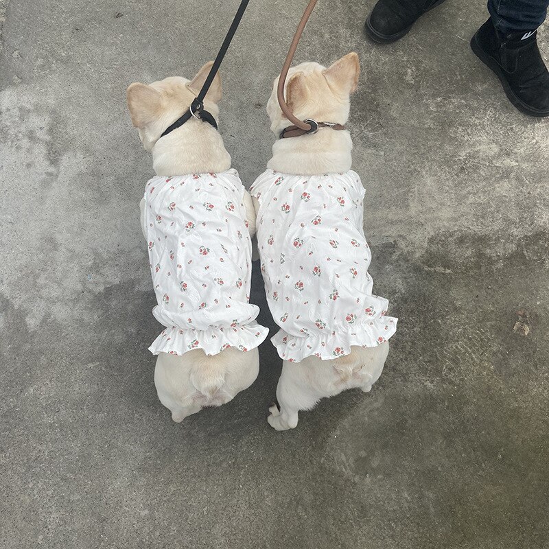 Ins Huisdier Bloemen Shirt Kleding Lente Zomer Hond Bloemen Rok Kat Kleding Kat Kleren Teddy Leuke Kleding Puppy Hond Kleren