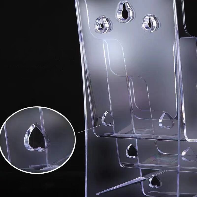 Hangable Information Display Stand 4 Tier A5 File Storage Shelf Newspaper Magazine Rack Home Desk Organizer Office Accessories