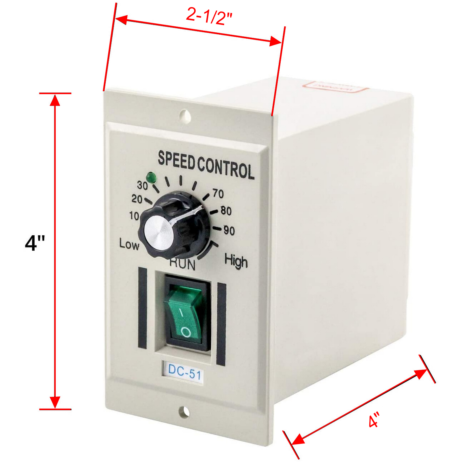 Ac 110V 400W Knop Motor Speed Controller Dc 0-90V Variabele Snelheid Regulator Geschikt Voor 90V Dc Motor