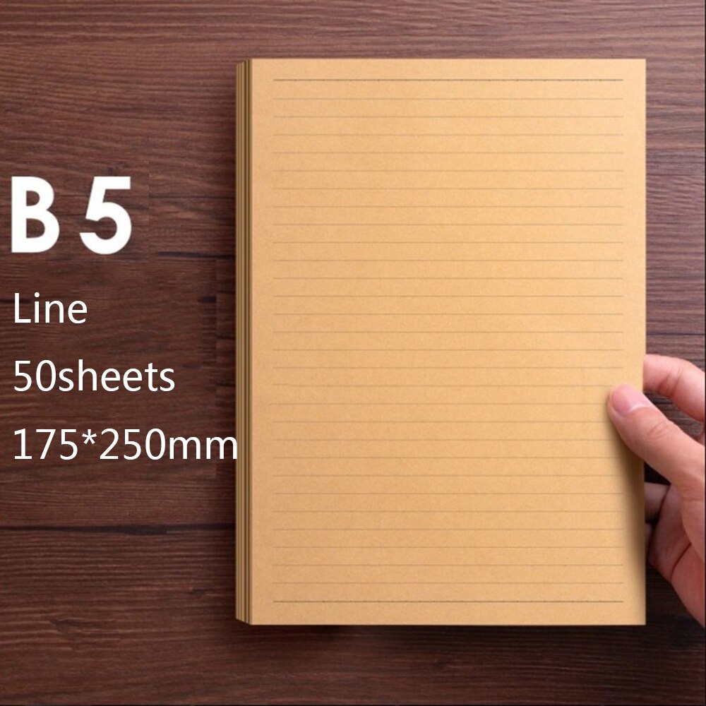 50 sheets Vintage Writing Letter Paper Kraft Paper Romantic Note Ccraft Paper Painting Packaging Paper Stationery: 2