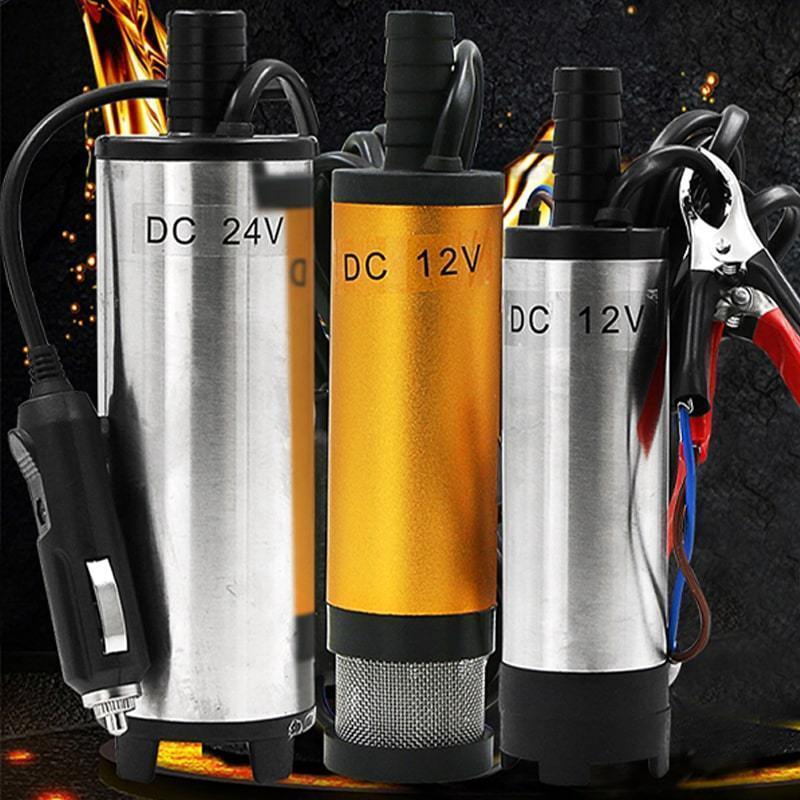 Multifunctional Electric Oil Pump Portable Mini 12V 24V DC Electric Submersible Pump For Pumping Diesel Oil Water Aluminum Alloy