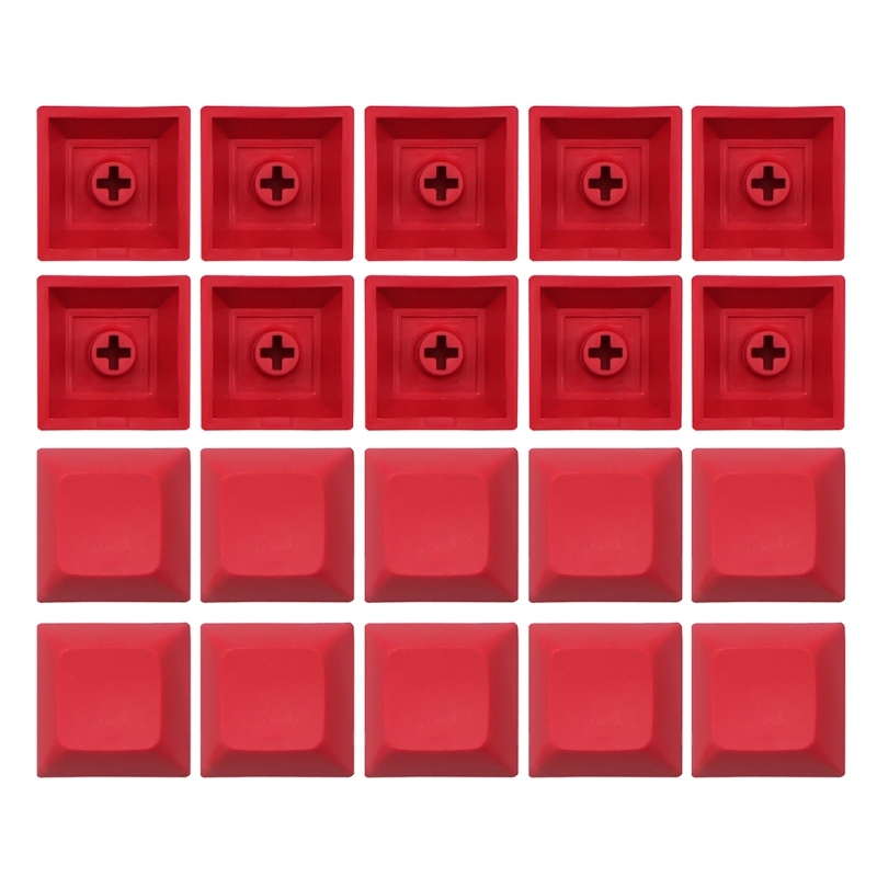 DSA 1U Keycap Set PBT Blank Keycaps DSA Profile 1U Height Keycap Set For Gaming Mechanical Keyboard 20PCS: Red