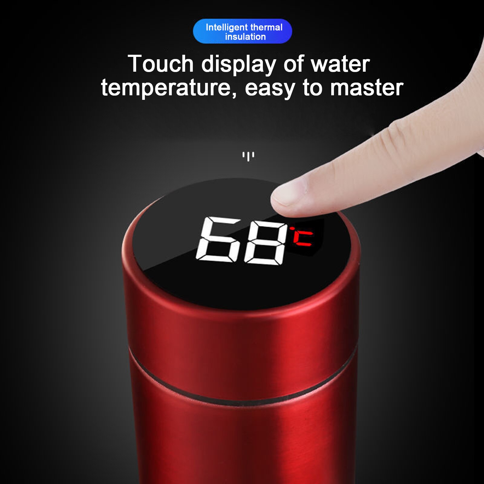 Bottle Waterproof LED Touch Screen Real-Time Water Temperature Display Water Bottle B2Cshop