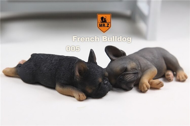 Mr.Z 2pcs/set French Bulldog Figure Pet Dog Model Animal Collector Education Figures Collector Decoration Ornaments Kid: 005