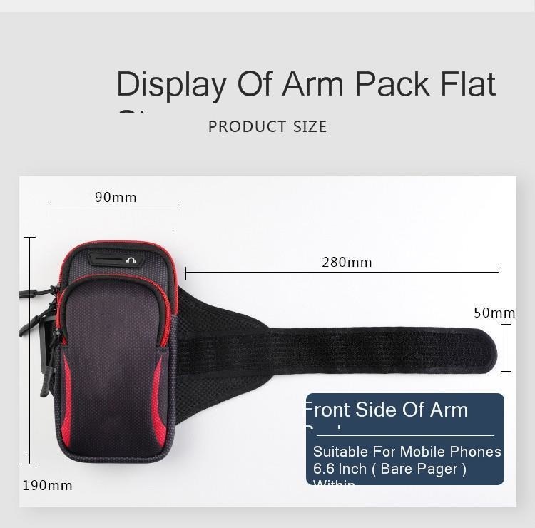 Wrist Arm Band Bag Universal for Mobile iPhone 13 with 6.5&quot; 7.2 inch Breathable Mesh Waterproof Sports Armband Phone Case