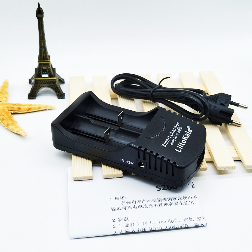 LiitoKala-cargador de batería inteligente Ni-Mh, Sii-260, 3,7 V, 18650, 26650, 18500, 16340, 1,2 V, AA /AAA, línea de CA europea,