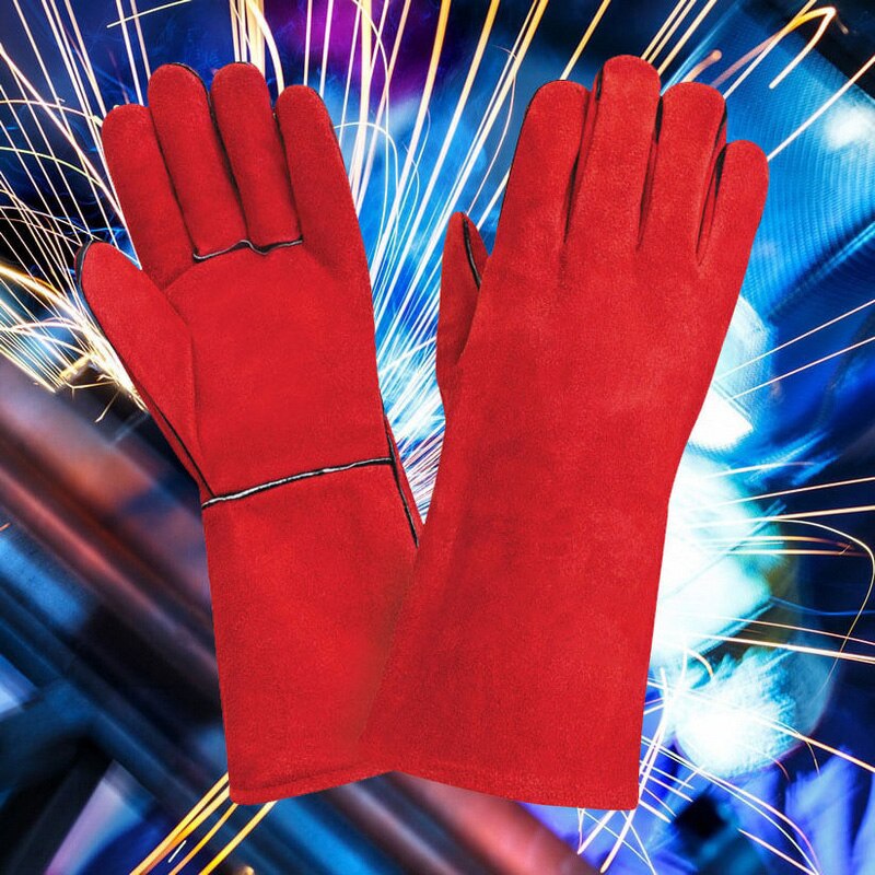 Schweißen Handschuhe Wärme Beständig Schmelzofen Handschuhe Lange Gefüttert Feuer Hohe Temperatur Schutz XL Arbeitsplatz Sicherheit Hohe Quaity