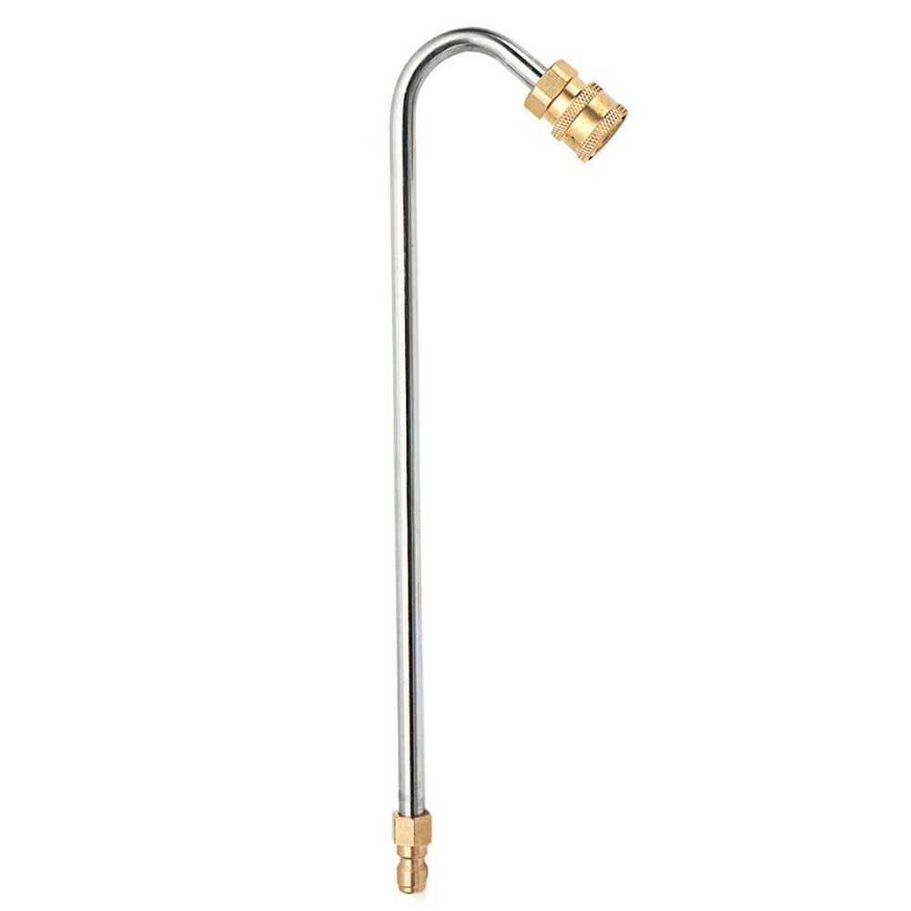Gutter Cleaner Stainless Steel Elbow Rod Washer Quick Connect Kit Accessory Wand High Pressure Curved Durable Lance Water Pumps: U Shaped Curved Rod