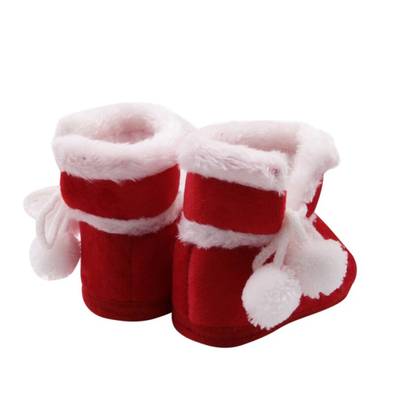 Inverno bebê quente botas bonito vermelho franja rebanho neve deslizamento em meninas do bebê da criança sapatos