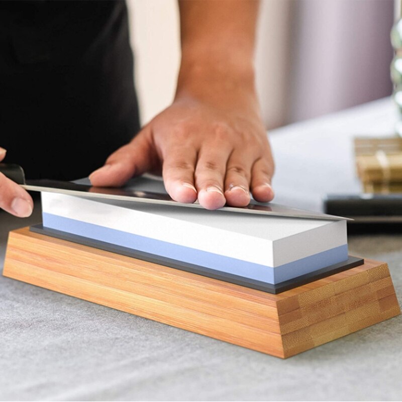 1000/6000 Grit Dubbelzijdig Slijpsteen Base Hoek Gids Set Korund Puntenslijper Keuken Slijpen Slijpsteen