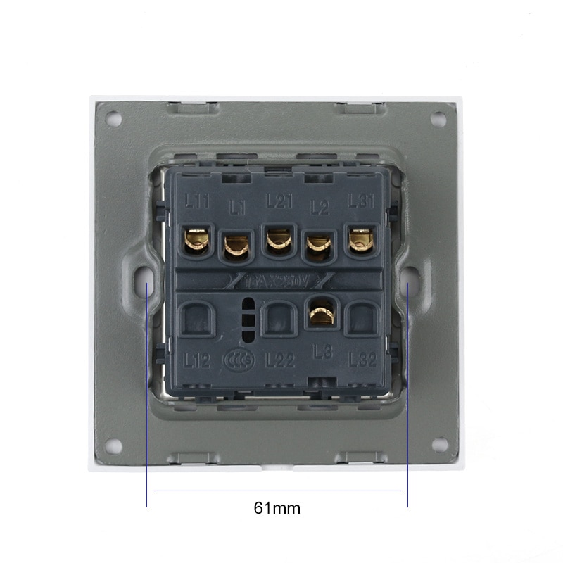 electrician wall triple open single control switch keyboard type 86 three-position light power switch panel