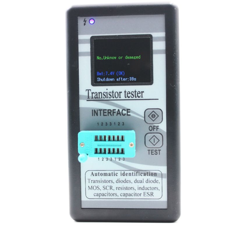 Multi-purpose Transistor Tester Diode Thyristor Capacitance Resistor Inductance MOS SCR ESR Meter Automatic Checker