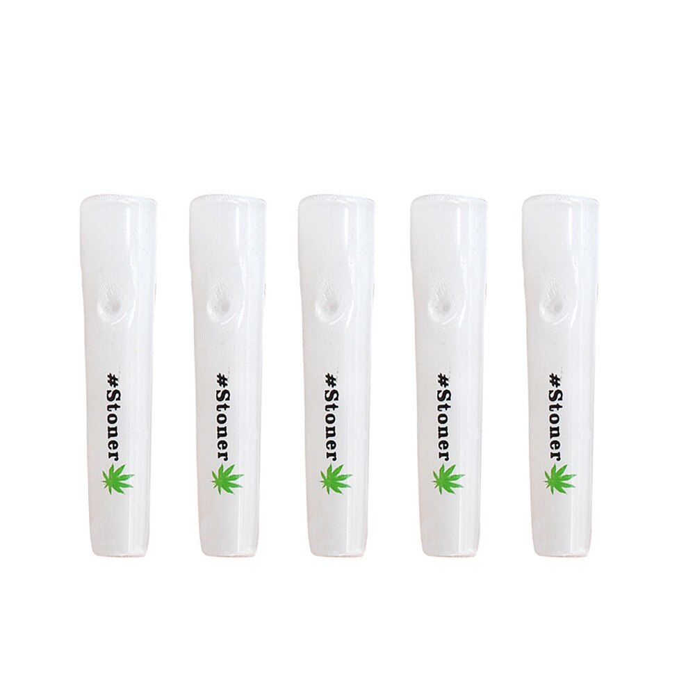 5Pcs Cone Mond-Tips Glas Herbruikbare Filter Tips Mond-Tips Glazen Kegel Kunstenaar Mond Tips: White-Stoner