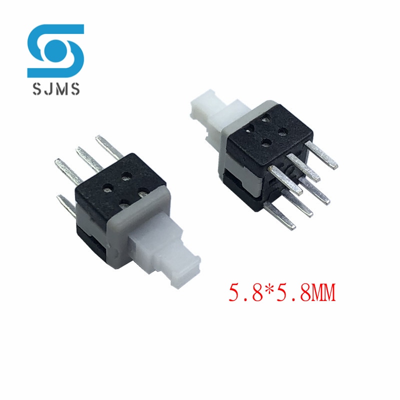 Interruptor de botón táctil autoblocante, 5,8x5,8 MM, 7x7MM, 8x8MM, 8,5x8,5 MM, microinterruptor de reinicio, tapa táctil A04, 10 unidades