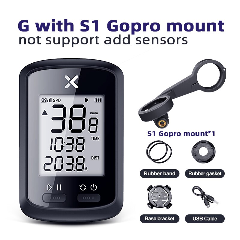 XOSS GPS Cycling Computer G Wireless Bike Speedometer Bluetooth Tracker Waterproof Road MTB Bicycle Accessories Speedometer: G wiht S1 mount