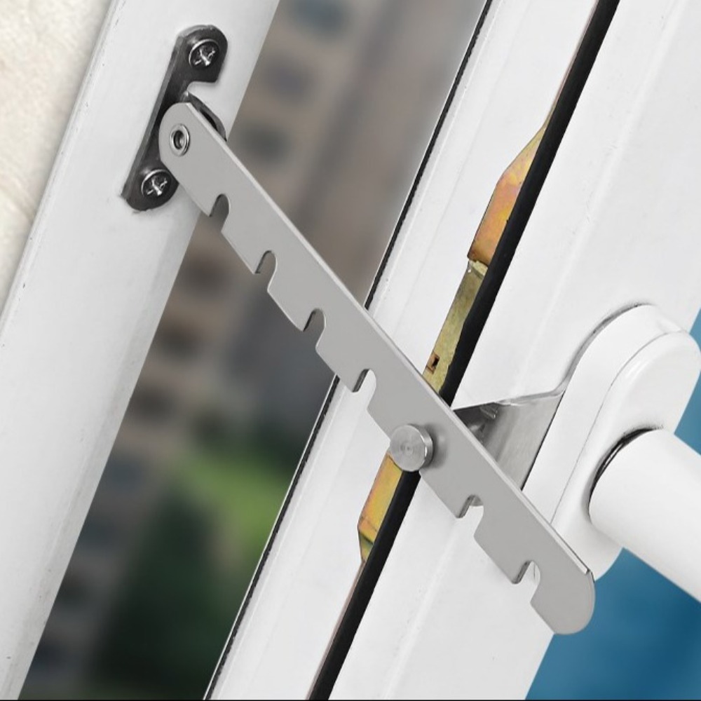 Ventilasjonsvinduåpningsgrense størrelse vindstøtte innvendig åpning fast barnesikring sikkerhet sikkerhet stopp vindusstopper hotell