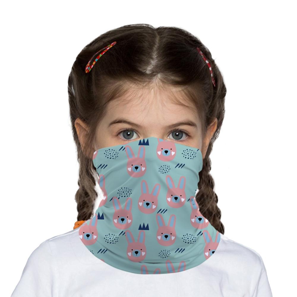 Tegneserie bjørn ræv børn hoved/ansigt/maske hals bandana tørklæde dobbelt-brug magic tube hovedtørklæde cykling sport hovedbeklædning turban balaclava: F