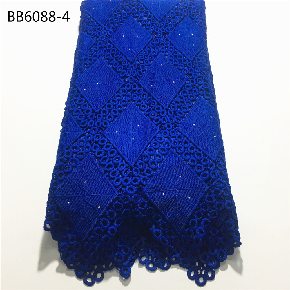 Dentelle africaine de cordon de couleur dorée, tissu de pour mariage nigérian, 5 yards: 4