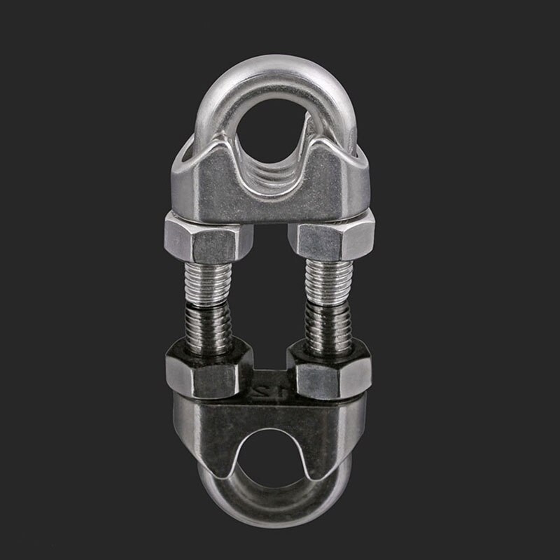 U Type Clamp Wire Rope Clips Clip U-shaped Steel Wire Rope Clip Cable Bolts Rigging Hardware Clamps 304 Stainless Steel
