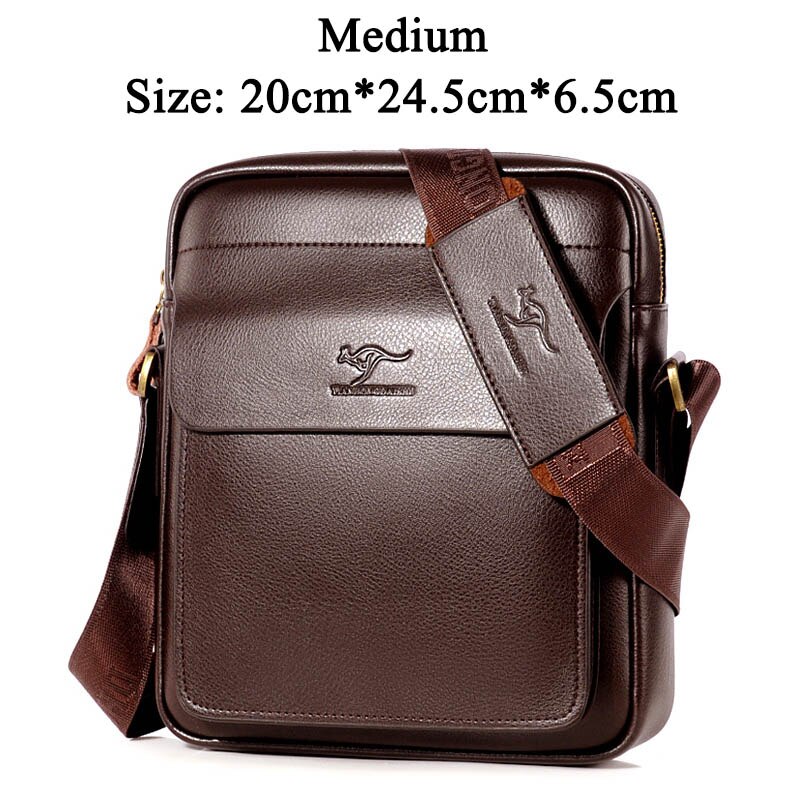 sac à bandoulière en cuir Pu sacs de messager de hommes sac à main concepteur mâle sac à bandoulière WBS530: Medium Brown