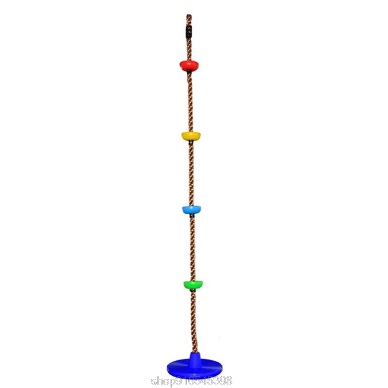 Robuster Kunststoff Schaukelsitz - Kletterseil mit Scheibe - Outdoor-Spiel für Kinder ab 3 J.