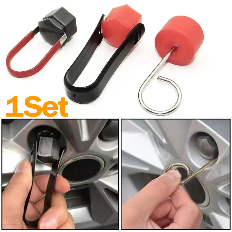 Przenośne narzędzie robić demontażu nakrętek kół samochodowych Uniwersalny ściągacz piasty Nakładki na śrubin kół Narzędzia zamienne Narzędzie robić demontażu pęsety