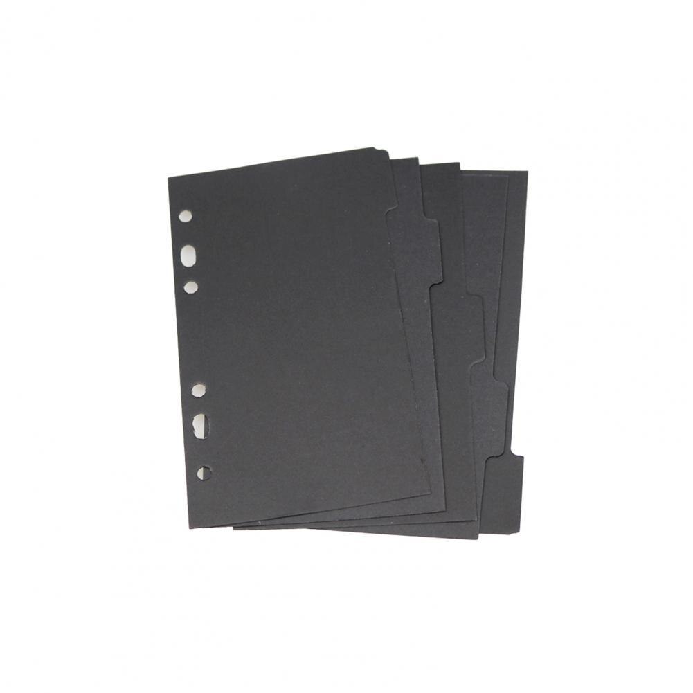 Duże 5 szt. Trwałe notatki na książki dzielniki na przedmioty przekładki na segregatory papierowe trwałe robić biura:  czarny S