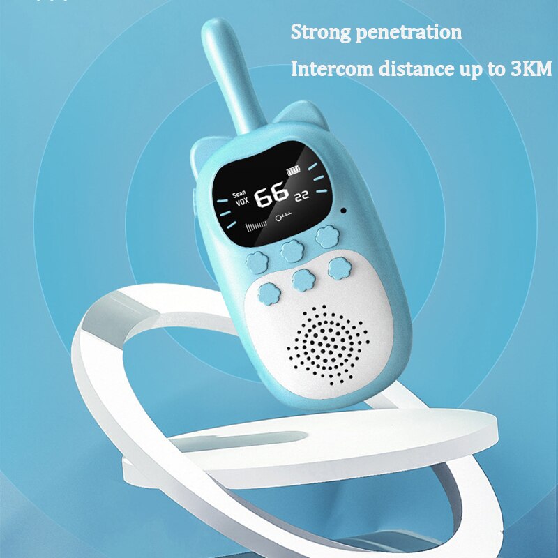 Walkie Talkie Voor Kinderen Handheld Draadloze 3Km Bereik Usb Oplaadbare Outdoor Kinderen Speelgoed Beste Cadeau Voor Kinderen 2 Stuks